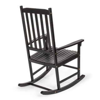 Seagrove Farmhouse Classic Slat-Back 350-LBS Support Acacia Wood Outdoor Rocking Chair - JONATHAN Y