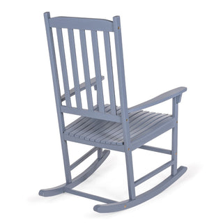 Seagrove Farmhouse Classic Slat-Back 350-LBS Support Acacia Wood Outdoor Rocking Chair - JONATHAN Y