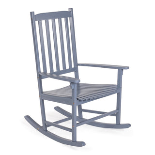 Seagrove Farmhouse Classic Slat-Back 350-LBS Support Acacia Wood Outdoor Rocking Chair - JONATHAN Y