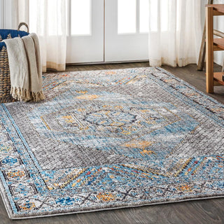 Izmit Geometric Vintage Medallion Area Rug - JONATHAN Y