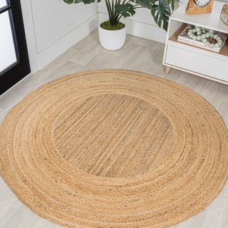 Harmony Boho Jute Circle Area Rug - JONATHAN Y