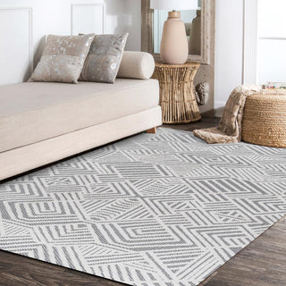 Jordan High-low Pile Art Deco Geometric Indoor/outdoor Area Rug - JONATHAN Y