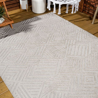 Jordan High-low Pile Art Deco Geometric Indoor/outdoor Area Rug