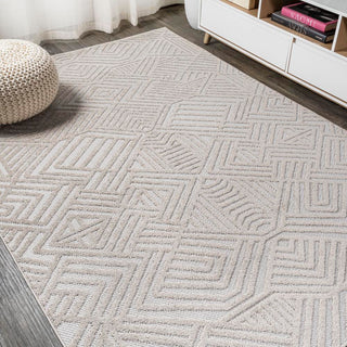 Jordan High-low Pile Art Deco Geometric Indoor/outdoor Area Rug