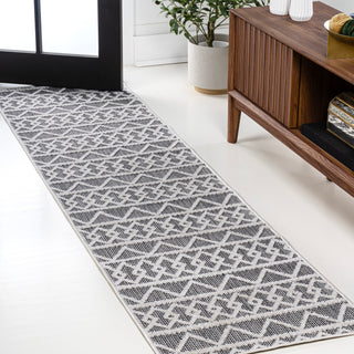Aylan High-low Pile Knotted Trellis Geometric Indoor/outdoor Area Rug - JONATHAN Y