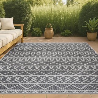 Aylan High-low Pile Knotted Trellis Geometric Indoor/outdoor Area Rug