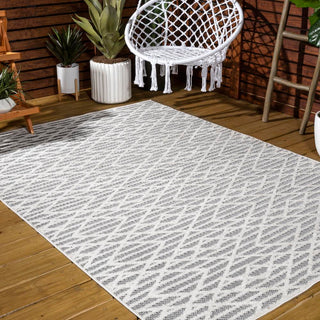 Ararat High-low Pile Moroccan Diamond Modern Indoor/outdoor Area Rug