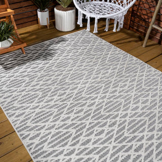 Ararat High-low Pile Moroccan Diamond Modern Indoor/outdoor Area Rug