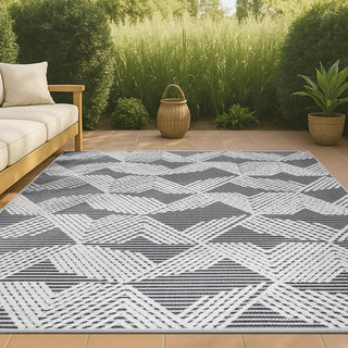 Jazz High-low Pile Art Deco Geometric Indoor/outdoor Area Rug