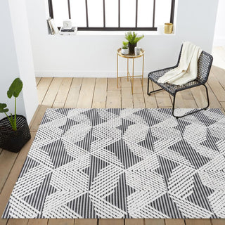 Jazz High-low Pile Art Deco Geometric Indoor/outdoor Area Rug - JONATHAN Y
