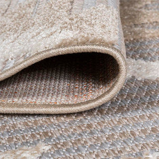 Sumak High-low Pile Neutral Diamond Kilim Area Rug - JONATHAN Y
