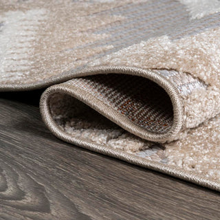 Sumak High-low Pile Neutral Diamond Kilim Area Rug - JONATHAN Y