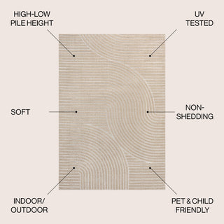 Skagen Minimalist Curve Geometric Area Rug