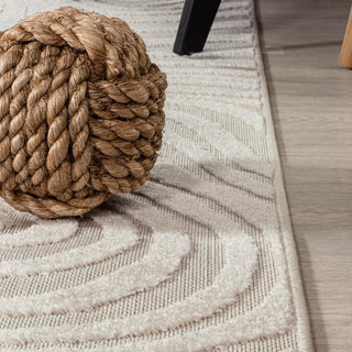 Maribo Abstract Groovy Striped Area Rug - JONATHAN Y