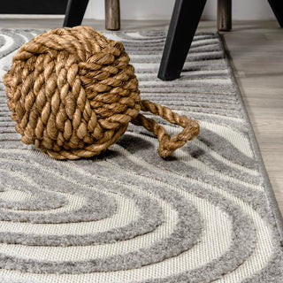 Maribo Abstract Groovy Striped Area Rug - JONATHAN Y