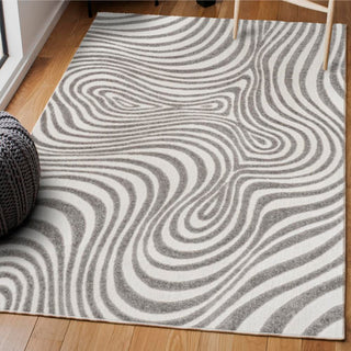 Maribo Abstract Groovy Striped Area Rug - JONATHAN Y