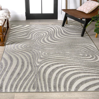 Maribo Abstract Groovy Striped Area Rug - JONATHAN Y
