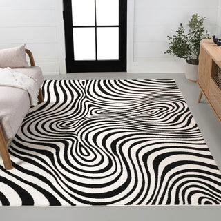 Maribo Abstract Groovy Striped Area Rug