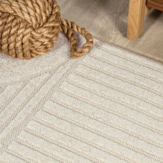 Nordby Geometric Arch Scandi Striped Area Rug - JONATHAN Y