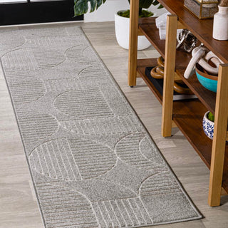 Nordby Geometric Arch Scandi Striped Area Rug