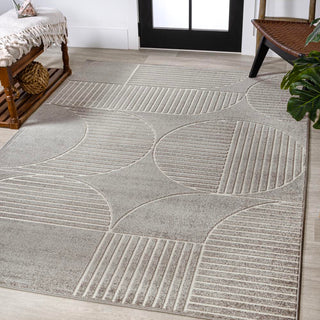 Nordby Geometric Arch Scandi Striped Area Rug - JONATHAN Y