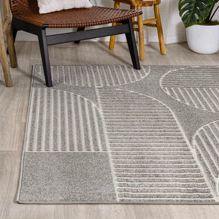 Nordby Geometric Arch Scandi Striped Area Rug - JONATHAN Y