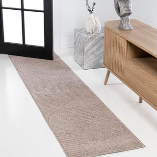 Nordby Geometric Arch Scandi Striped Area Rug
