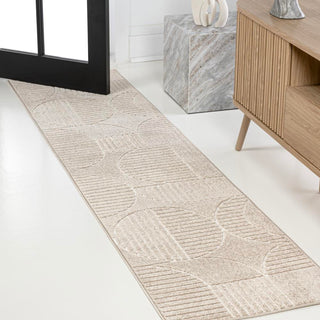 Nordby Geometric Arch Scandi Striped Area Rug