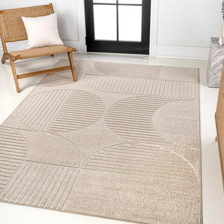Nordby Geometric Arch Scandi Striped Area Rug