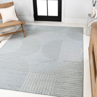 Nordby Geometric Arch Scandi Striped Area Rug
