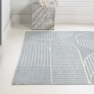 Nordby Geometric Arch Scandi Striped Area Rug
