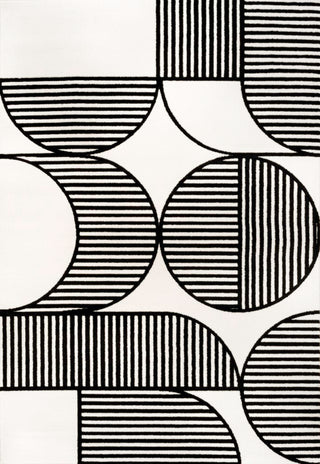 Nordby Geometric Arch Scandi Striped Area Rug