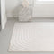 Freya High-Low Modern Scandinavian Arch Stripe Monotone Indoor/Outdoor Area Rug