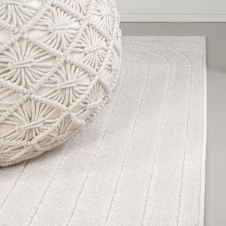 Freya High-Low Modern Scandinavian Arch Stripe Monotone Indoor/Outdoor Area Rug - JONATHAN Y