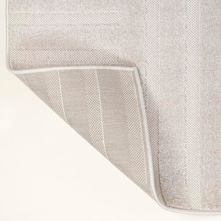 Anders High-Low MidCentury Modern Arch Stripe Two-Tone Indoor/Outdoor Area Rug - JONATHAN Y