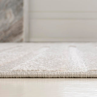 Anders High-Low MidCentury Modern Arch Stripe Two-Tone Indoor/Outdoor Area Rug - JONATHAN Y