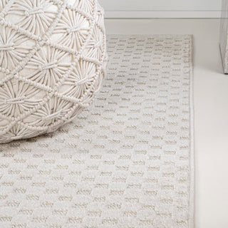 Finn High-Low Modern Minimalist Checkered Monotone Indoor/Outdoor Area Rug - JONATHAN Y