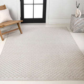 Finn High-Low Modern Minimalist Checkered Monotone Indoor/Outdoor Area Rug