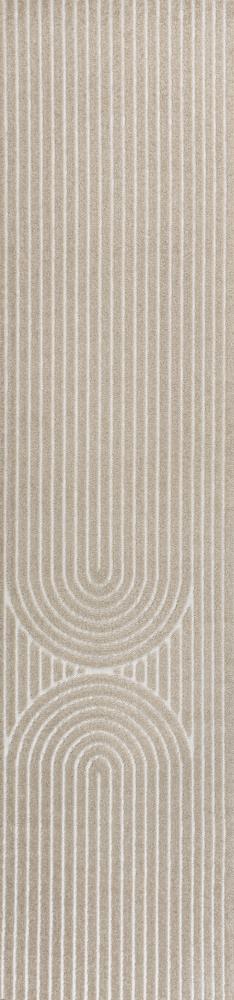 Sofia High-Low MidCentury Modern Arch Stripe Two-Tone Indoor/Outdoor Area Rug - JONATHAN Y