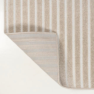 Sofia High-Low MidCentury Modern Arch Stripe Two-Tone Indoor/Outdoor Area Rug - JONATHAN Y