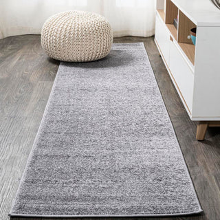 Haze Solid Low-pile Area Rug Gray - JONATHAN Y