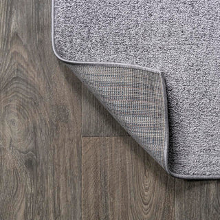 Haze Solid Low-pile Area Rug Gray