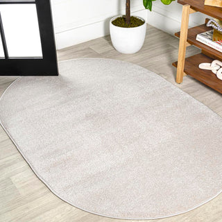 Haze Solid Low-pile Area Rug Ivory