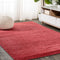Haze Solid Low-pile Area Rug Red