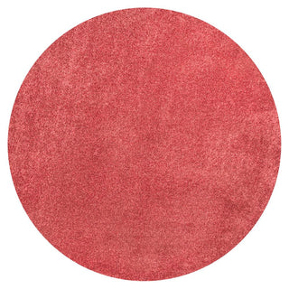 Haze Solid Low-pile Area Rug Red