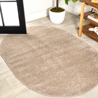 Haze Solid Low-pile Area Rug Beige