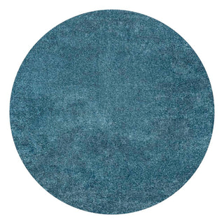 Haze Solid Low-pile Area Rug Turquoise