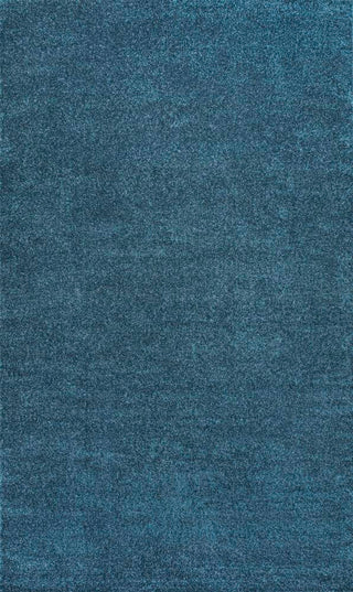 Haze Solid Low-pile Area Rug Turquoise - JONATHAN Y