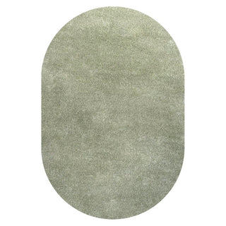 Haze Solid Low-pile Area Rug Green