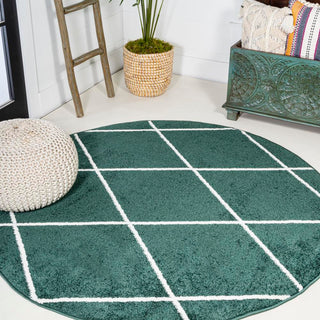 Cole Minimalist Diamond Trellis Area Rug